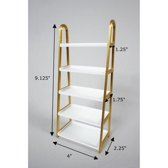 Mini Display Shelf Ladder Stand Miniature Doll Furniture 3D Printed Wood 1:6 - Picture 8 of 8